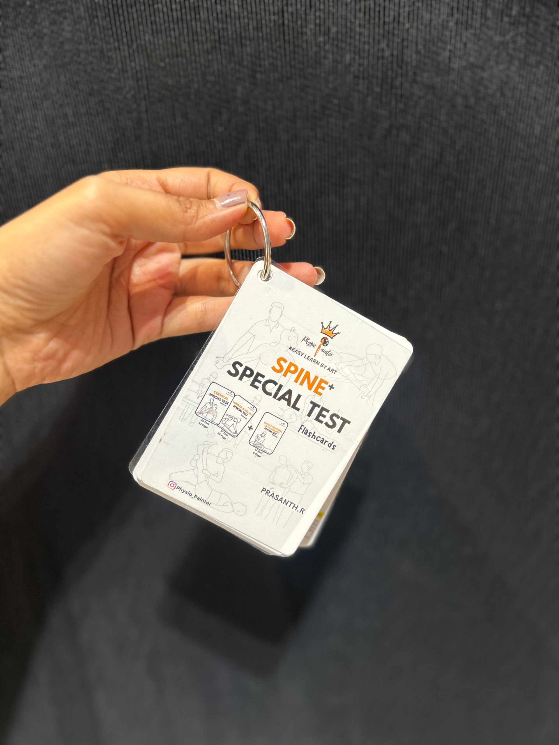 SPINE & MUSCLE LENGTH SPECIAL TEST FLASHCARDS (A7 – 3x4 Inch)